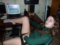 Hot gamer girl gets naked on cam