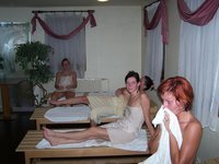 Bachelorette party at sauna