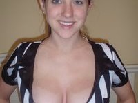 Busty amateur wife showing her tits