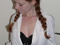 Redhead amateur GF with pigtails