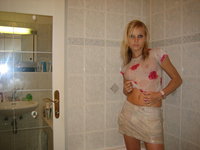 Blonde amateur teen GF at shower