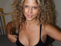 Curly amateur blonde GF