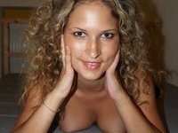 Curly amateur blonde GF