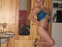 Blonde amateur girl posing naked