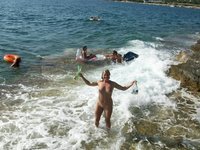 Nude beach with many hot girls