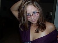 Sexy amateur wife in glasses