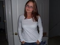 Sexy amateur wife in glasses