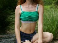 Skinny redhead teen GF