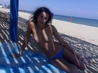 Curly amateur wife naked at home