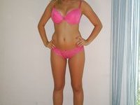 Blonde amateur GF nude posing pics