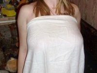 Blonde amateur GF showing her tits