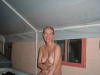 Tan lines on blonde wife