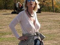French amateur blonde wife outdoor pics
