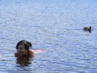 Amateur couple at lake