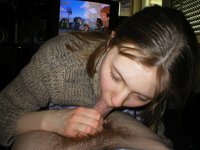 Blowjob from young amateur GF