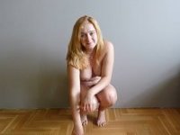 Flexible amateur blonde wife naked