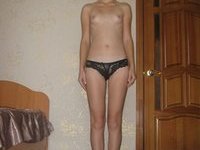 Skinny young amateur GF exposed