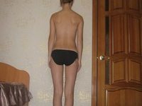 Skinny young amateur GF exposed