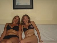Amateur MILF posing alone and with friend