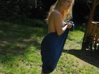 Blonde amateur wife naked at lake