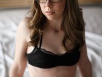 Blonde amateur wife in glasses