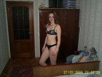 Russian amateur wife posing at home