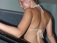 Amateur wife at sauna
