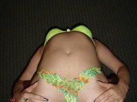 Brunette amateur slut posing and sucking