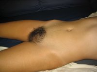 Young amateur GF with hairy pussy