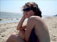 My preggo wife naked at beach