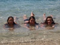 Three amateur GFs at summer vacation