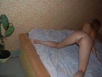 Russian amateur blonde wife nude at home