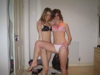 Two amateur GFs posing together