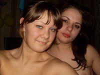 Two young amateur GFs posing together