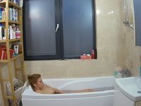 Blonde amateur wife naked at bathroom