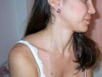 Cute amateur brunette wife