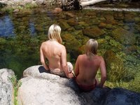 Amateurs naked at lake