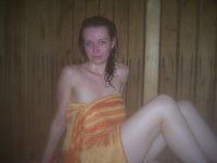 Russian slut alone and with friends