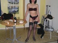 Skinny amateur brunette wife