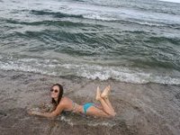 Sexy wife topless at seaside