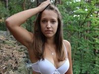 Amateur GF posing at forest
