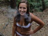 Amateur GF posing at forest