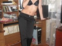 Young amateur GF posing at home