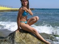 Russian amateur wife at summer vacation