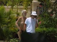 Voyeur pics of sunbathing topless blonde GFs