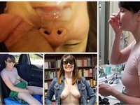 MILF dressed undressed pics and collages
