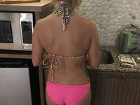 Blonde amateur wife in sexy lingerie
