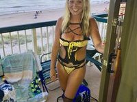 Blonde amateur wife in sexy lingerie