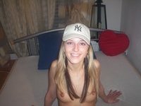 Teenage amateur blonde GF naked at home