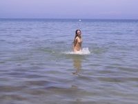 Skinny amateur wife naked at beach